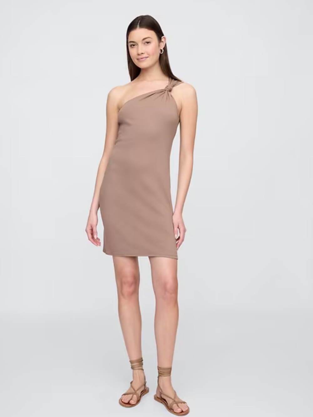 Gap Ribbed One-Shoulder Mini Dress